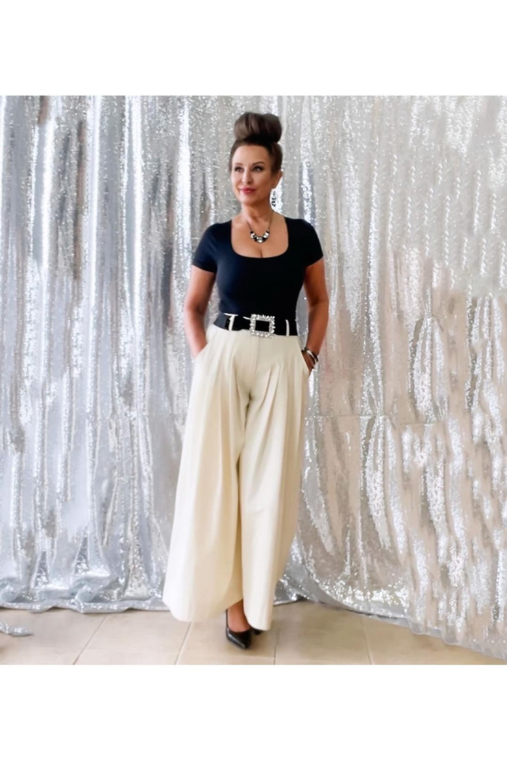 Rachel Pleated Wide Leg Pants