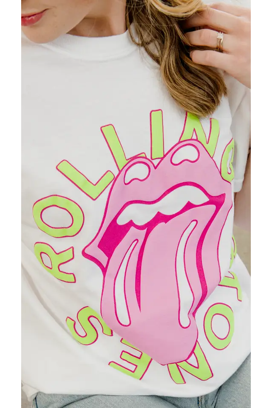 Neon Puff Rolling Stones Graphic Tee