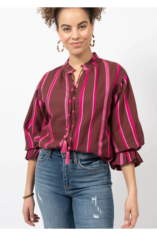Wine And Dine Striped Top