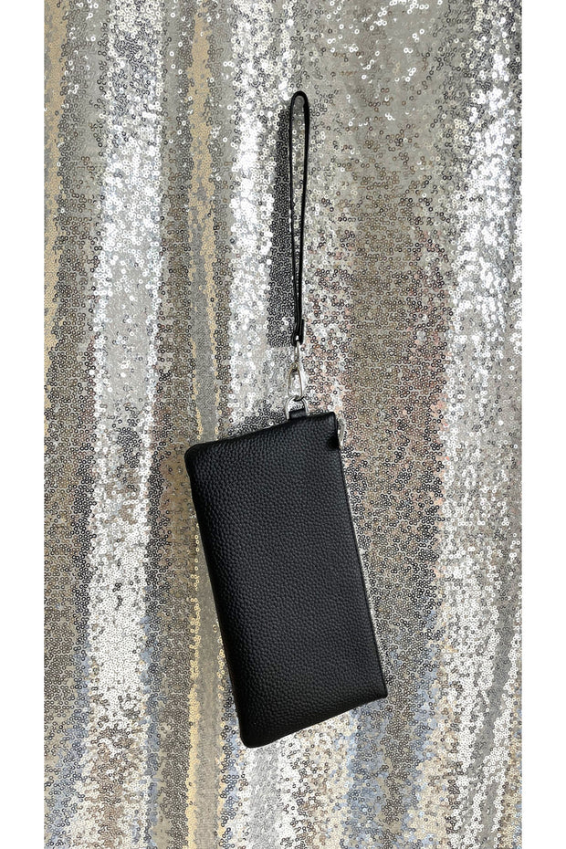 Black Leather Wristlet