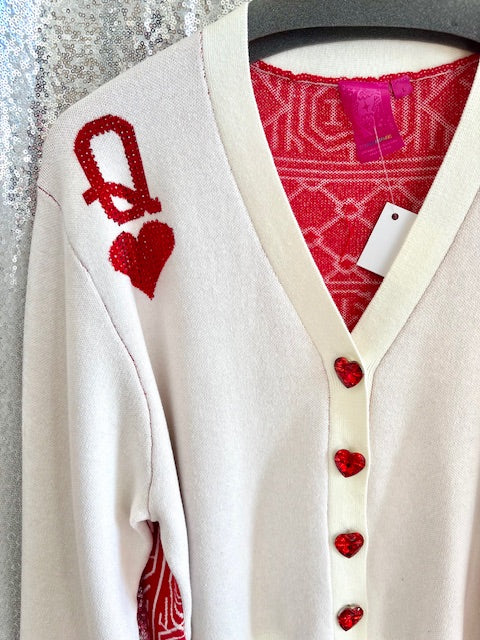 Queen of Sparkles Queen of Hearts Cardigan