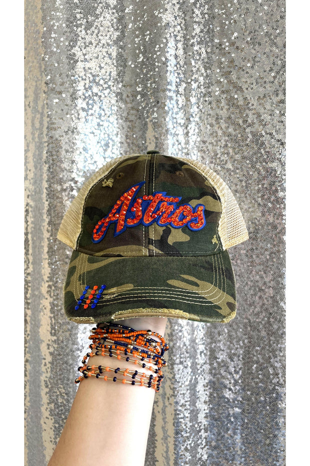 Camo Bling Astros Cap