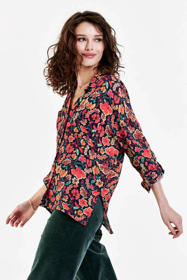 Fallen Leaves Long Sleeve Blouse