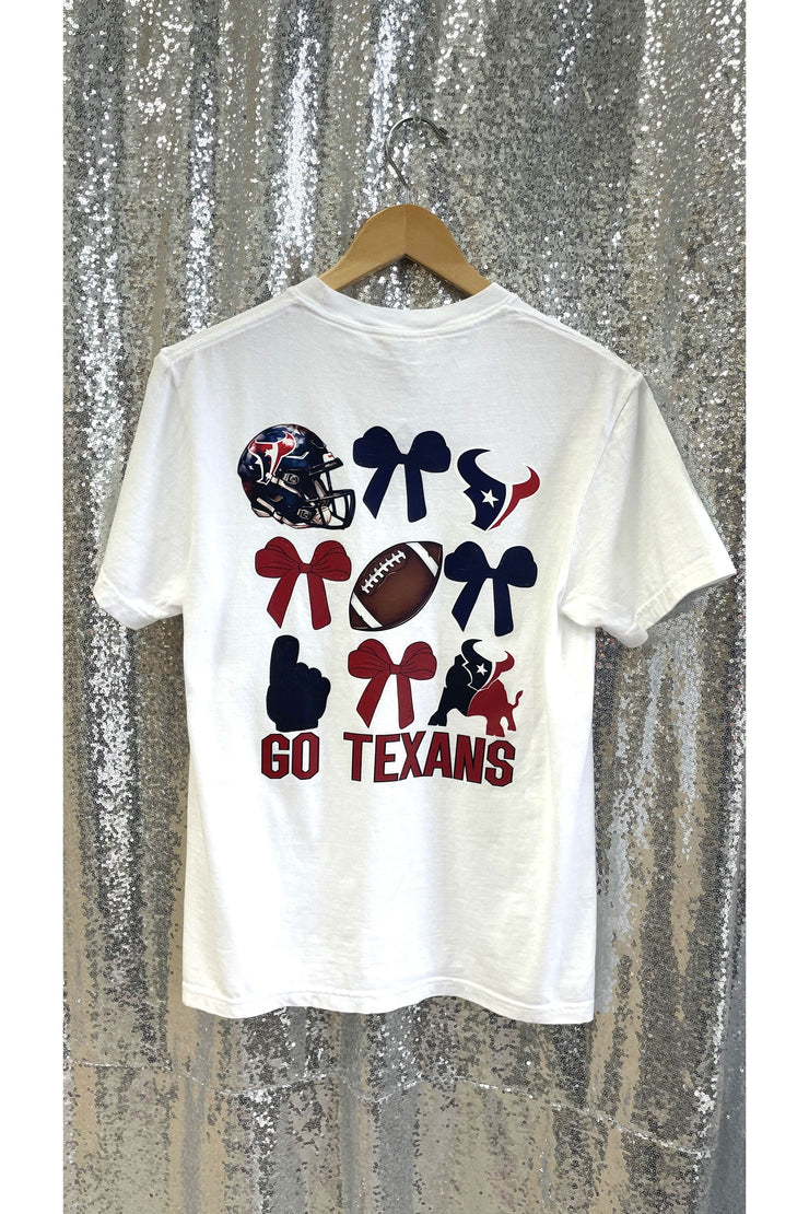 Bows and Football Texan T-Shirt