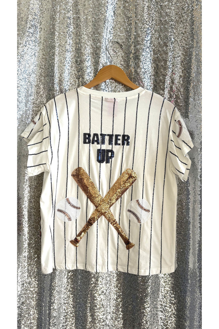 Queen of Sparkles Astros Navy Batter up Tee