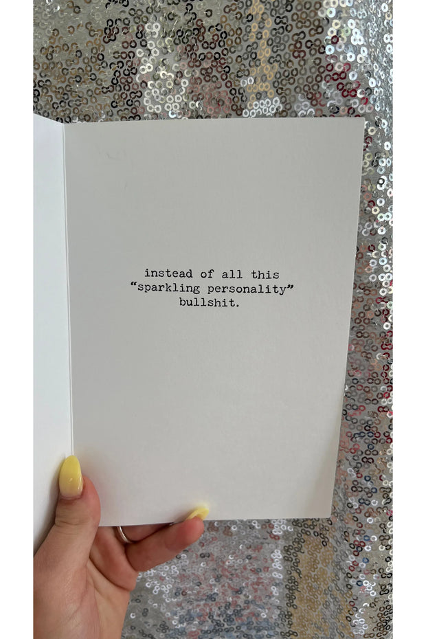 Good Looks Greeting Card