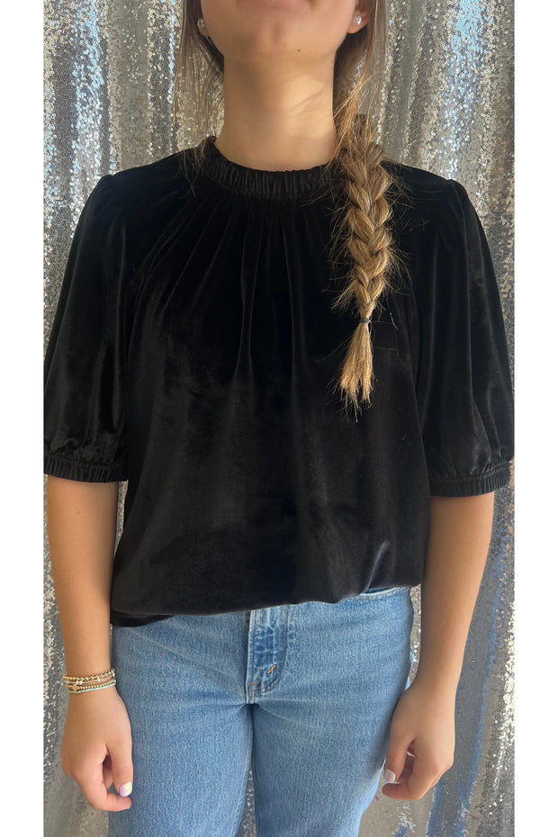 Black Velvet Blouse