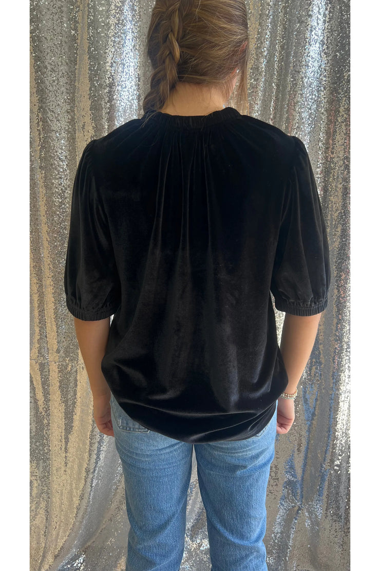 Black Velvet Blouse