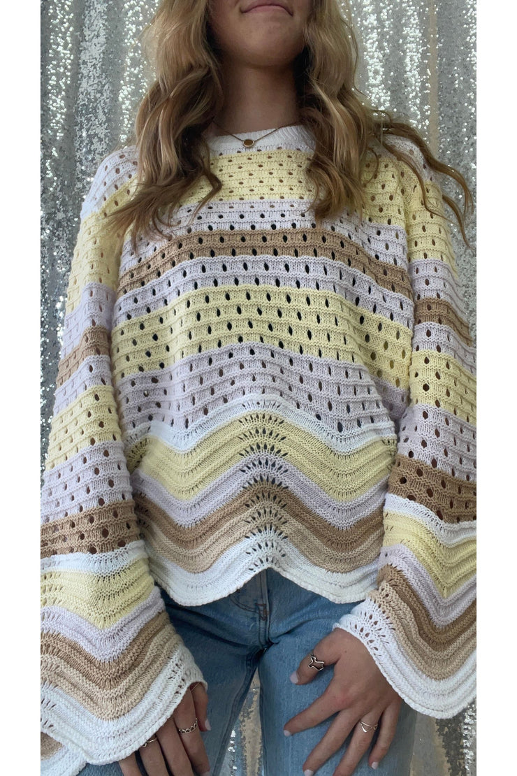 Scalloped Spring Sweater