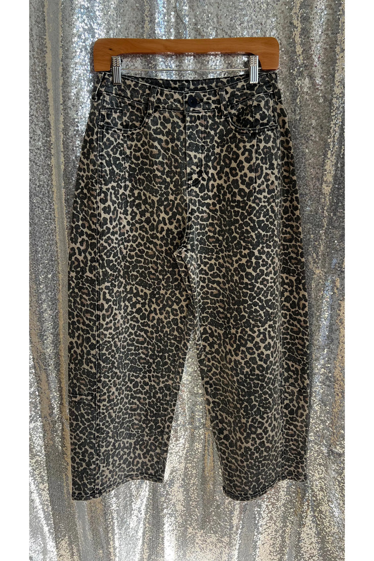 Leopard Barrel Pant