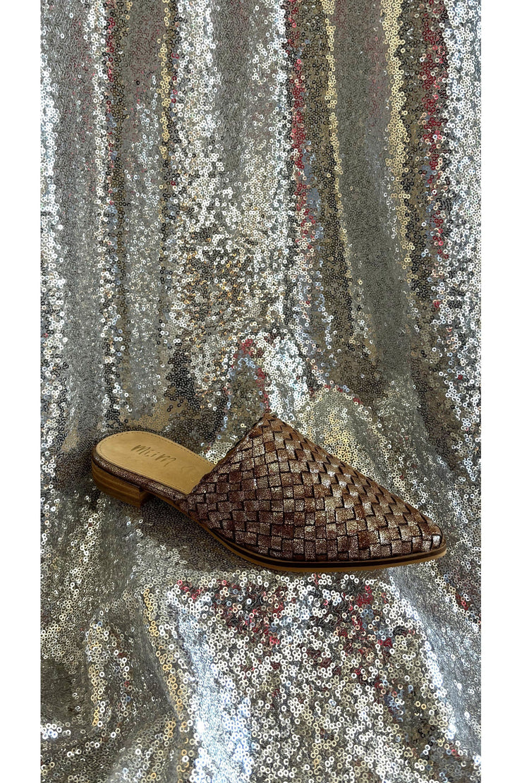 Alice Brown Shimmer Mules