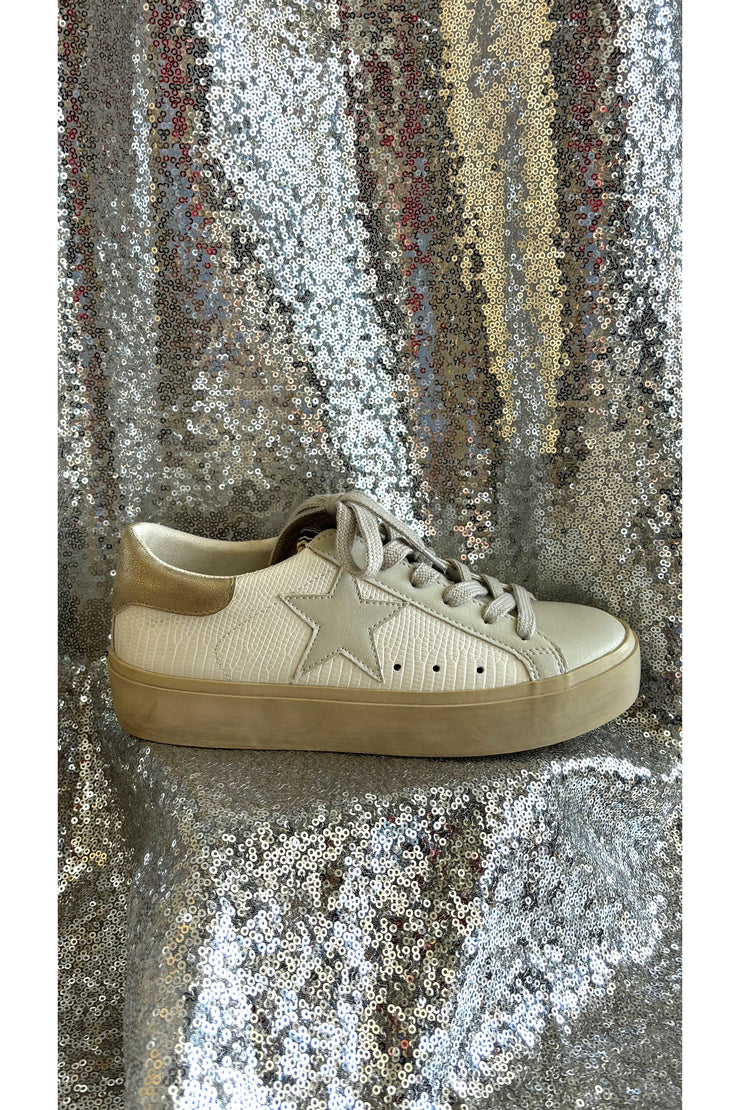 Cream Reba Star Sneakers