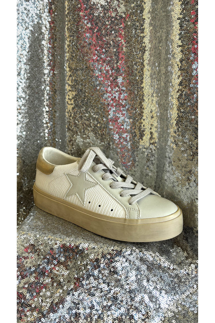 Cream Reba Star Sneakers