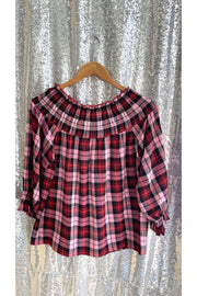 Blushing Tartan Blouse