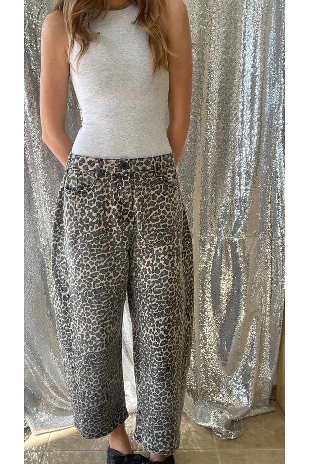 Leopard Barrel Pant