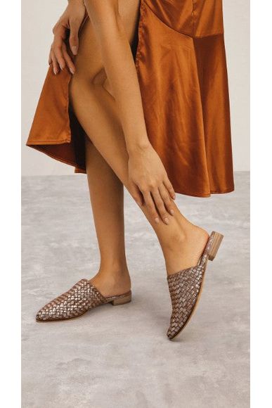 Alice Brown Shimmer Mules