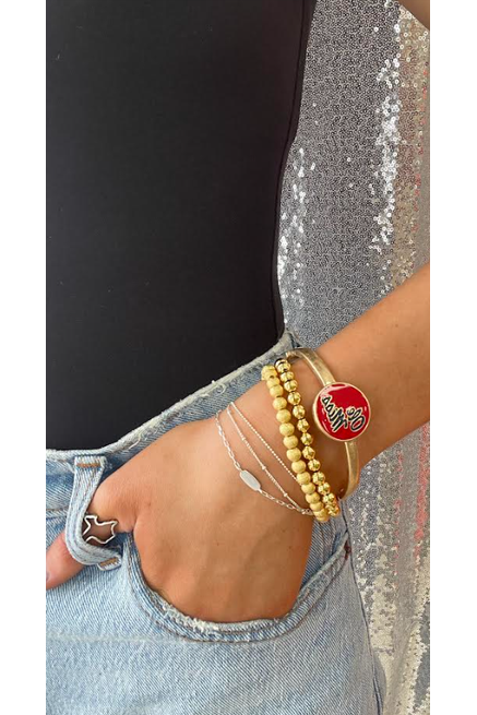 Ole Miss Rebels Enamel Statement Hinge Bangle in Red