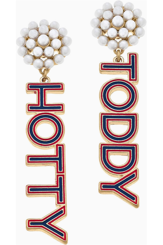 Ole Miss Rebels pearl cluster Hotty earings