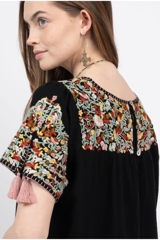 Sister Mary Auburn Bloom Blouse