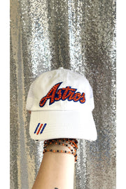 White Bling Astros Cap