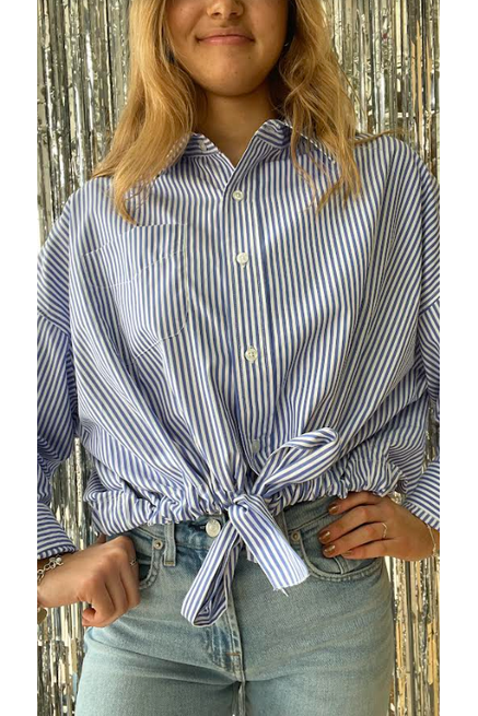 Blue Stripped Button Up
