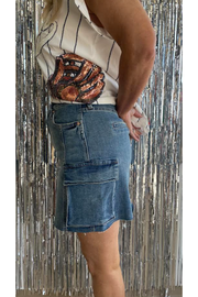 Cargo Denim Skirt