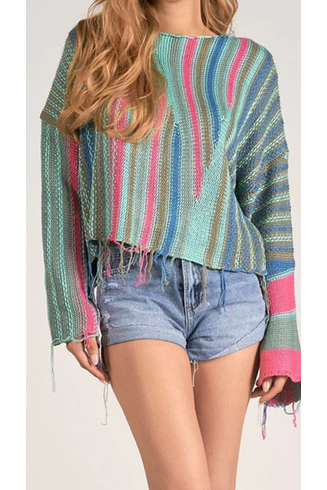 Boho Multi Color Sweater