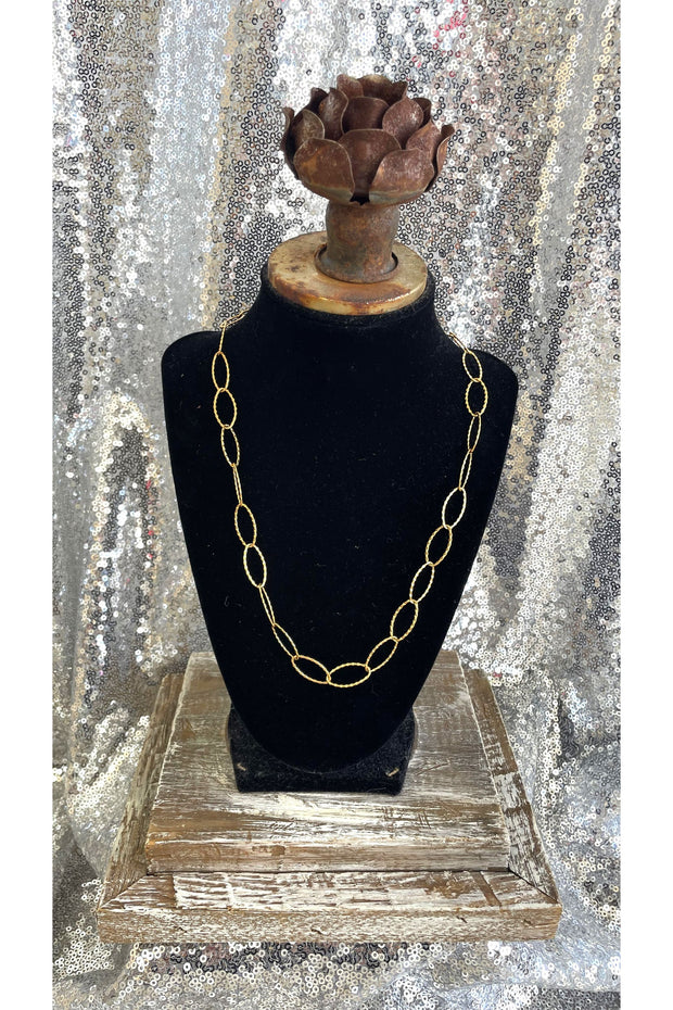 Gold Thin Link Necklace