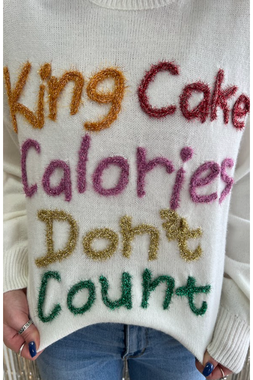 King Cake Calories Sweater