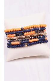 Mixed Beaded Astros Bracelet Stack