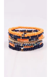 Mixed Beaded Astros Bracelet Stack