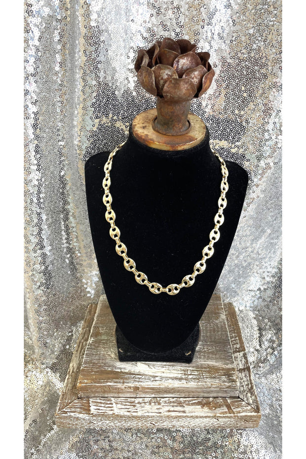 Puffy Mariner Link Chain Necklace