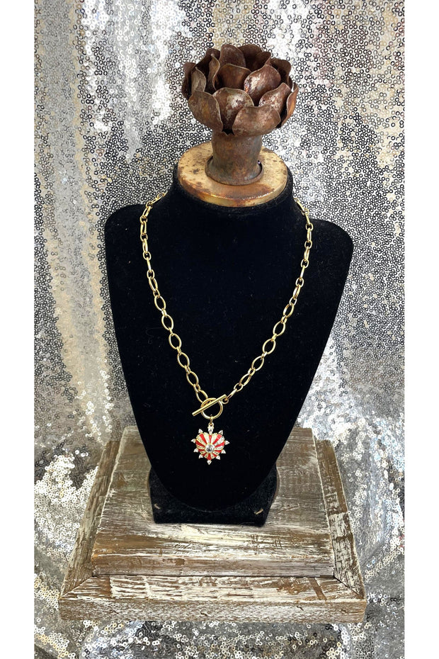 Red Crown Jewel Necklace