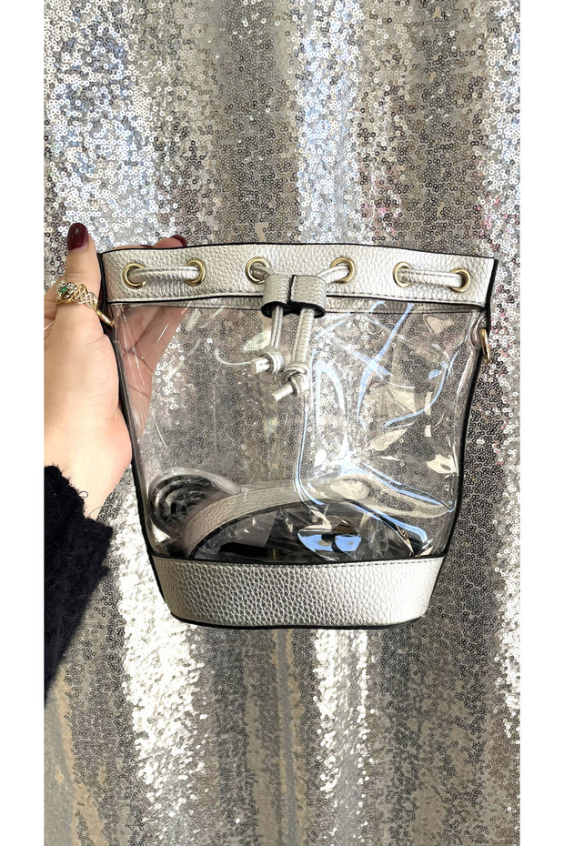 Silver Stadium Bucket Bag