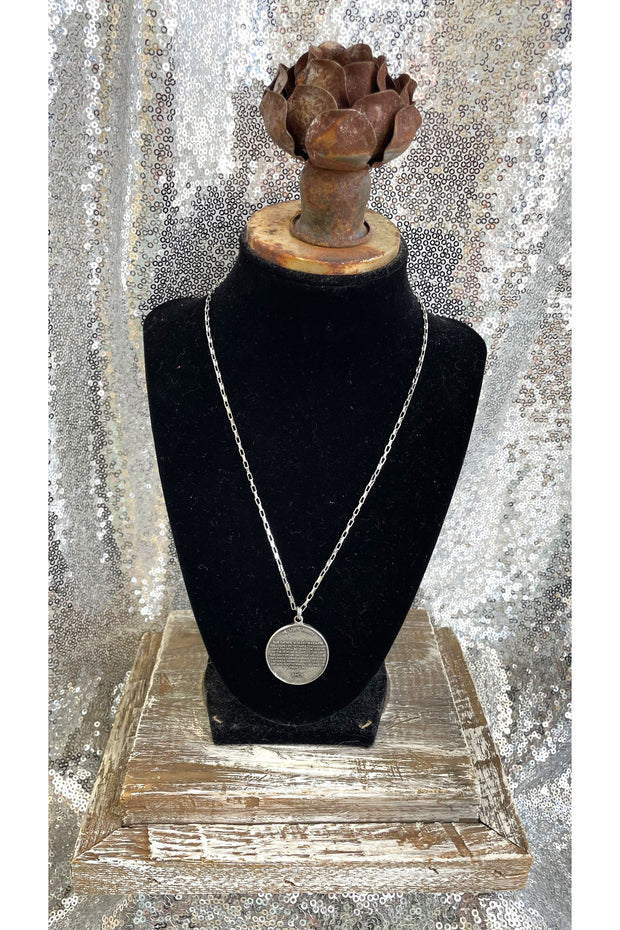 Silver Prayer Necklace