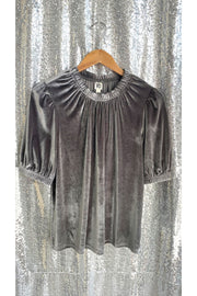 Slated Velvet Blouse