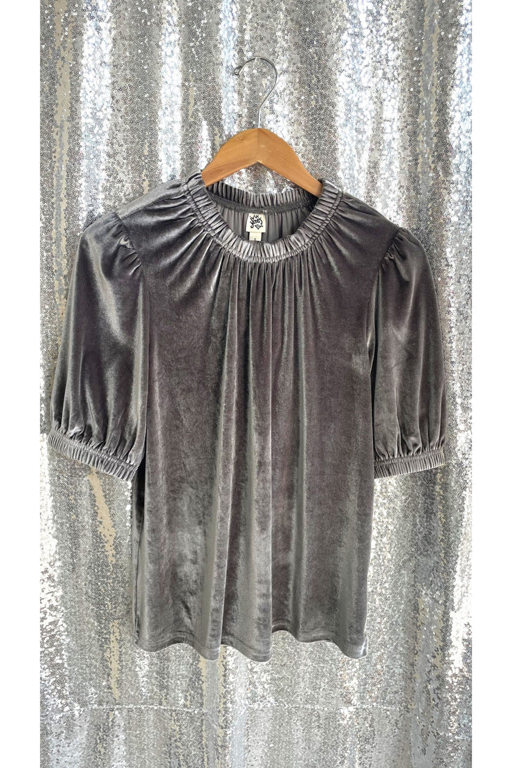 Slated Velvet Blouse