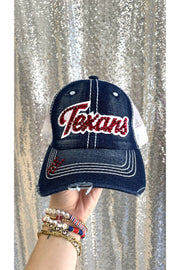 Denim Bling Texans Cap