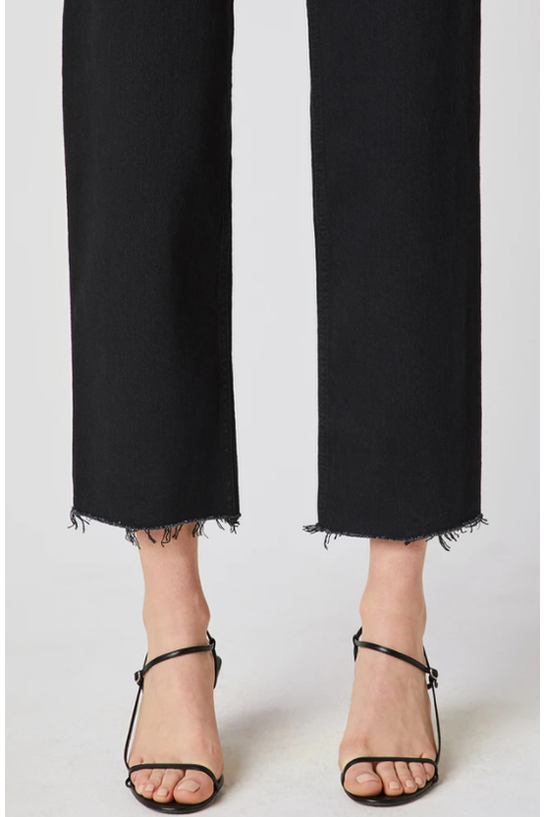 Remi Black High Rise Straight Crop