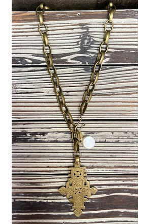 Chicory Necklace - Antiqued Gold