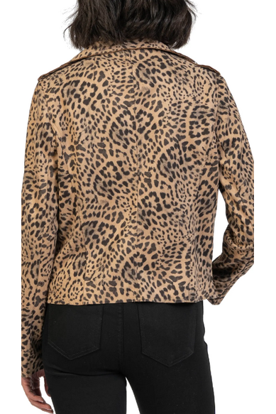 Draped Leopard Jacket