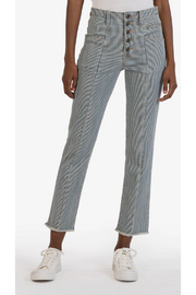The High Rise Reese Ankle Straight Leg Pin-Stripe Pant