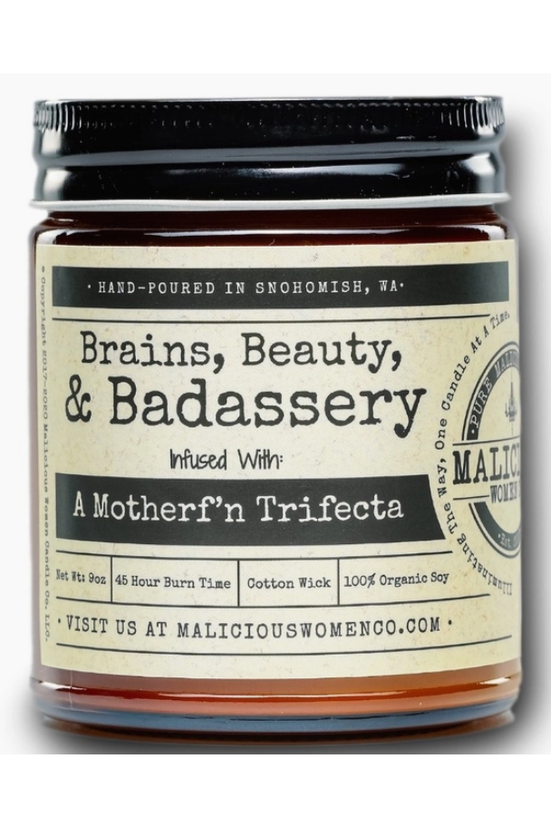 Brains, Beauty, & Bad*ssery Candle