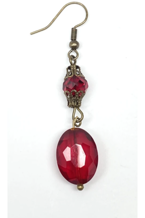 Maddie Beaded Earrings - Cranberry