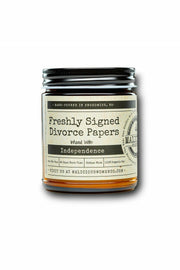 Malicious Women "Freshly Signed Divorce Papers" Candle