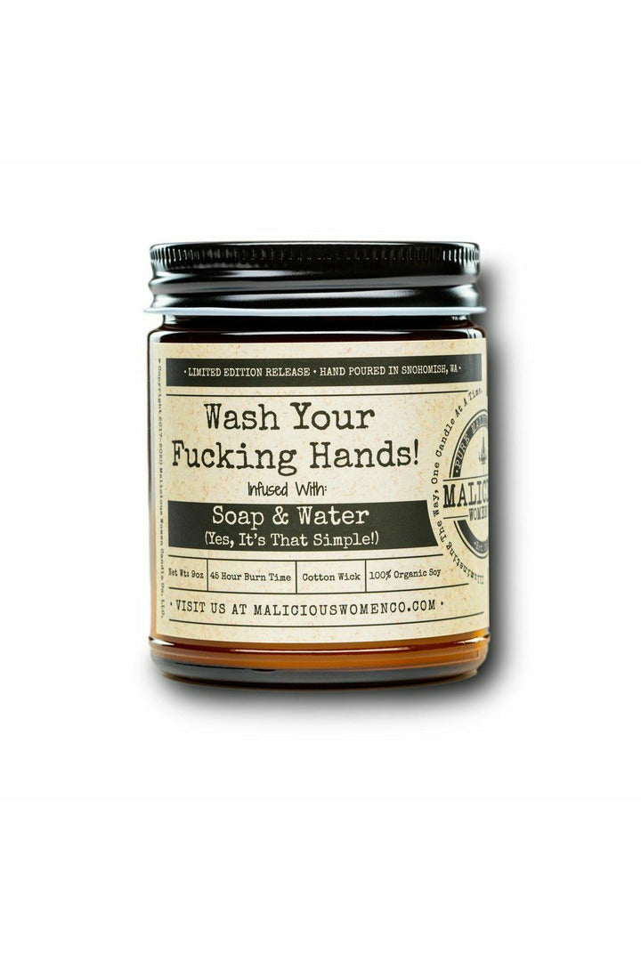 Malicious Women "Wash Your F*cking Hands!" Candle